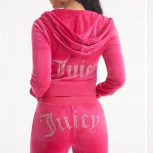 NWT Juicy Couture Pink Party Velour Tracksuit Set Size XS